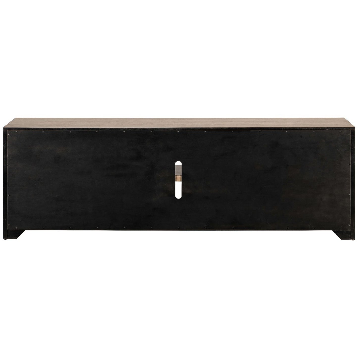 Fireplace TV Console - 82" Console With Fire FTS - Light Brown