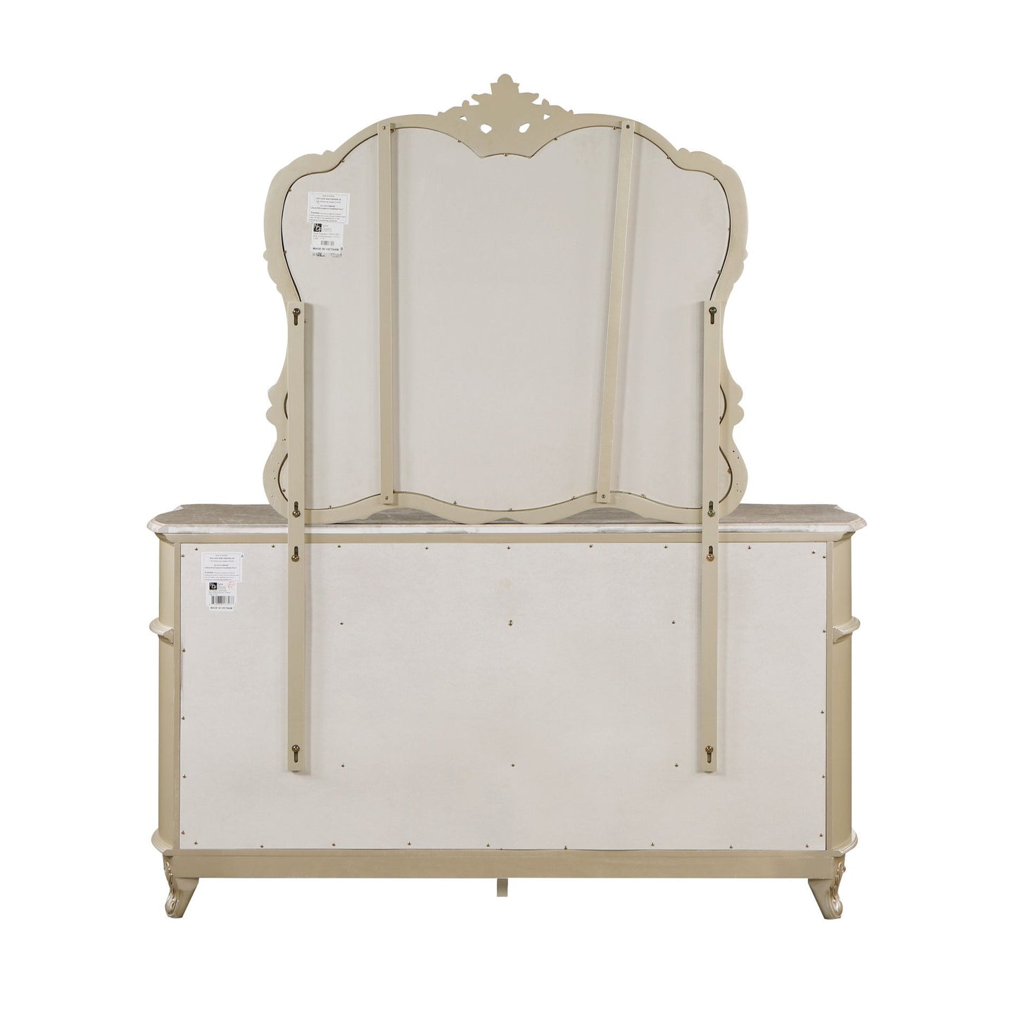 Monique - Dresser With Marble Top - Champagne