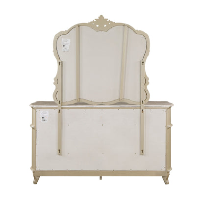 Monique - Dresser With Marble Top - Champagne