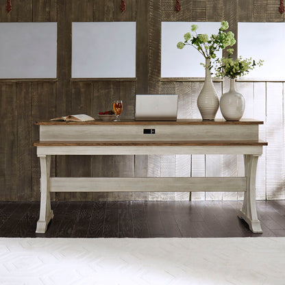 Farmhouse Reimagined - 4 Piece Dining Room Set - Antique White / Chestnut Tops