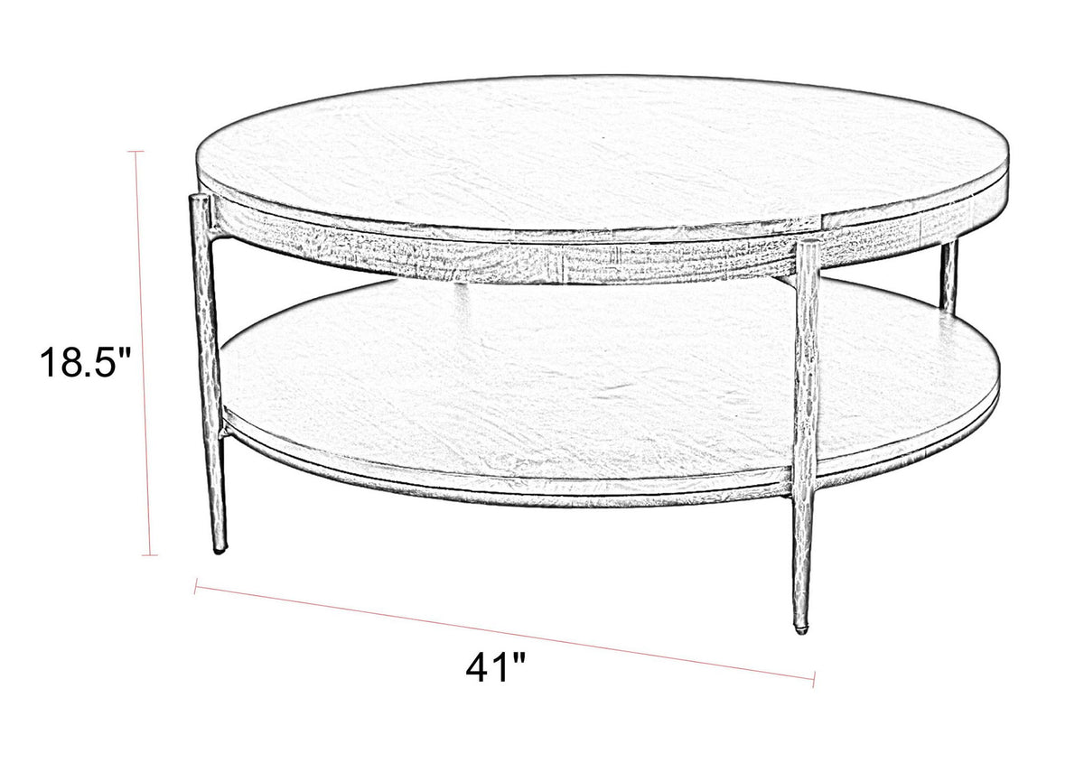 Bengal - 41" Round Cocktail Table With 2 End Tables - Hickory Brown