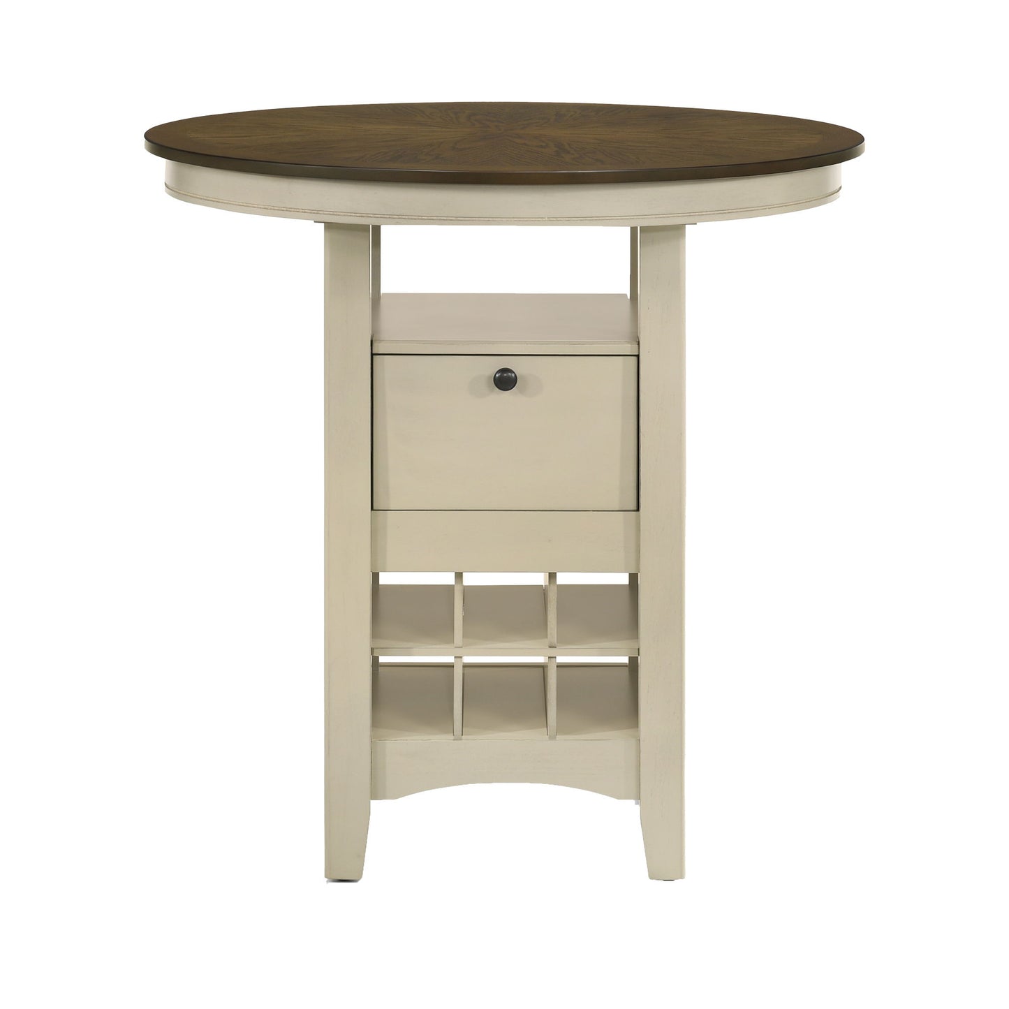 Mission Casuals - Pub Table - Rustic White / French Oak
