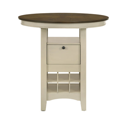 Mission Casuals - Pub Table - Rustic White / French Oak