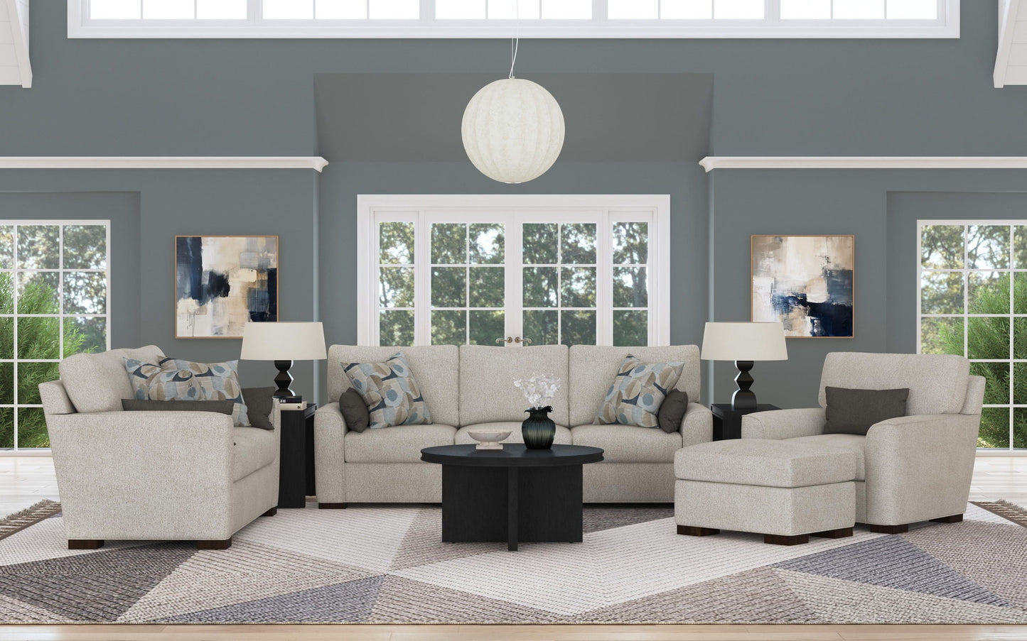 Jasper - Fabric Stationary Loveseat