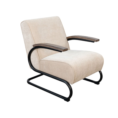 Nash Modern - Industrial Accent Chair With Metal Frame