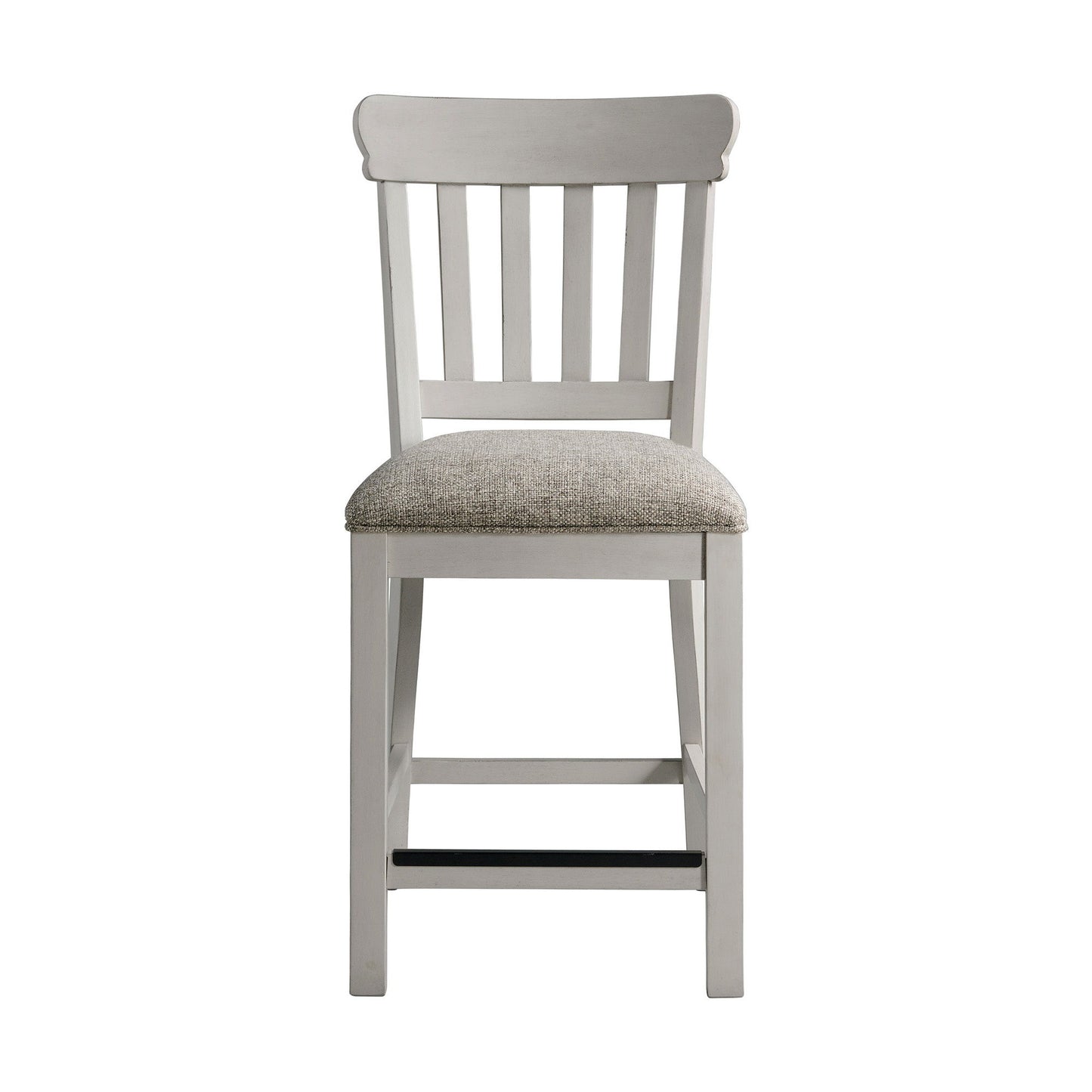 Drake - Slat Stool - Rustic White / French Oak
