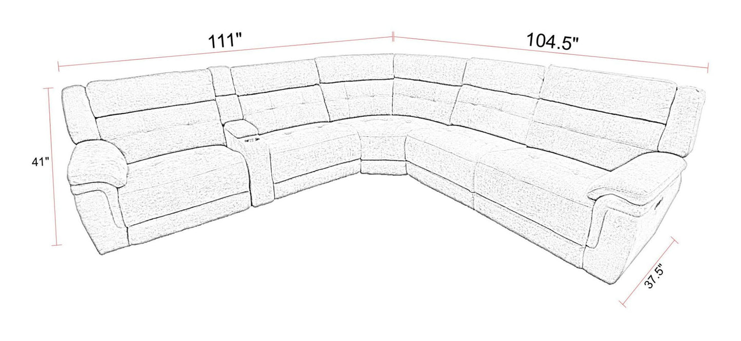 Richland - Modular Power Reclining Sectional With Power Adjustable Headrests