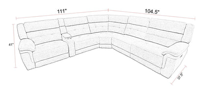 Richland - Modular Power Reclining Sectional With Power Adjustable Headrests