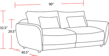 Utopia - Sofa And 2 Chair And Half - Mega Ivory