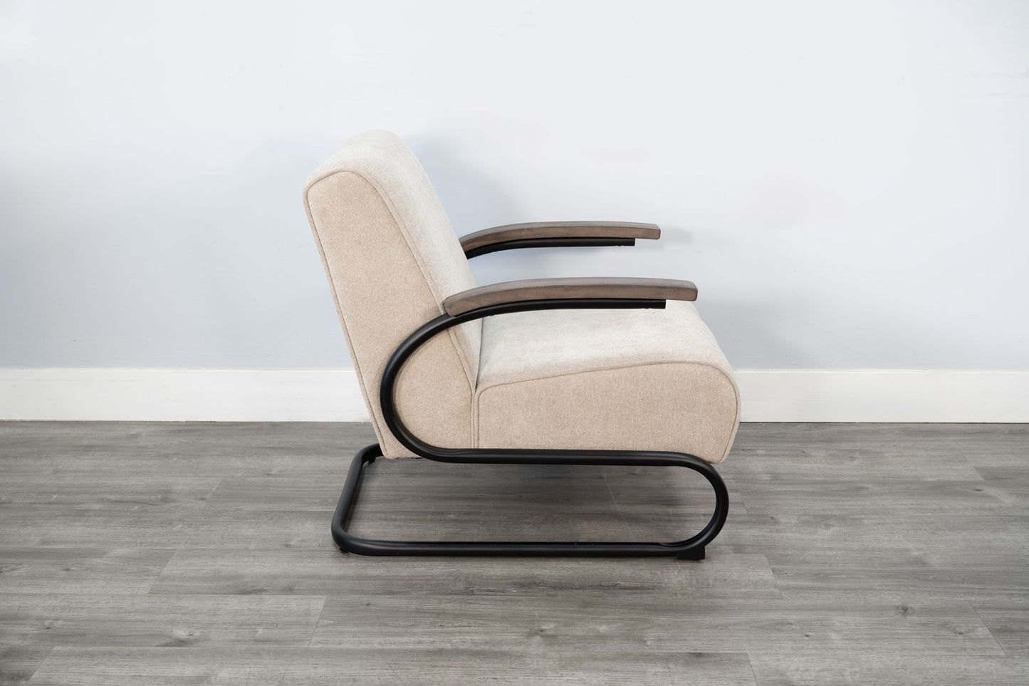 Nash Modern - Industrial Accent Chair With Metal Frame