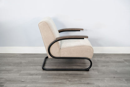 Nash Modern - Industrial Accent Chair With Metal Frame