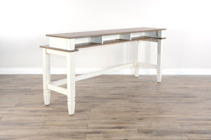 Console Table With Usb Power Plug - White / Light Brown