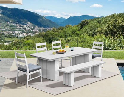 Nash - Outdoor Dining Panel Side Chair - Buff