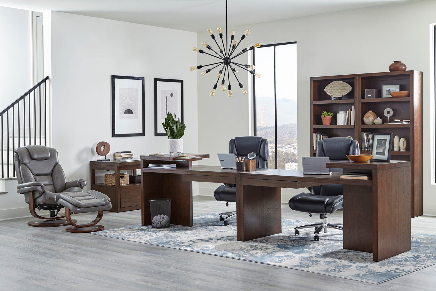 Monarch - Manual Reclining Swivel Chair and Ottoman