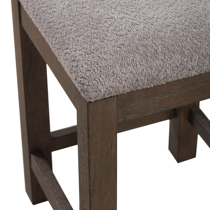 Cascade Falls - Upholstered Console Stool - Satin Espresso / Gray
