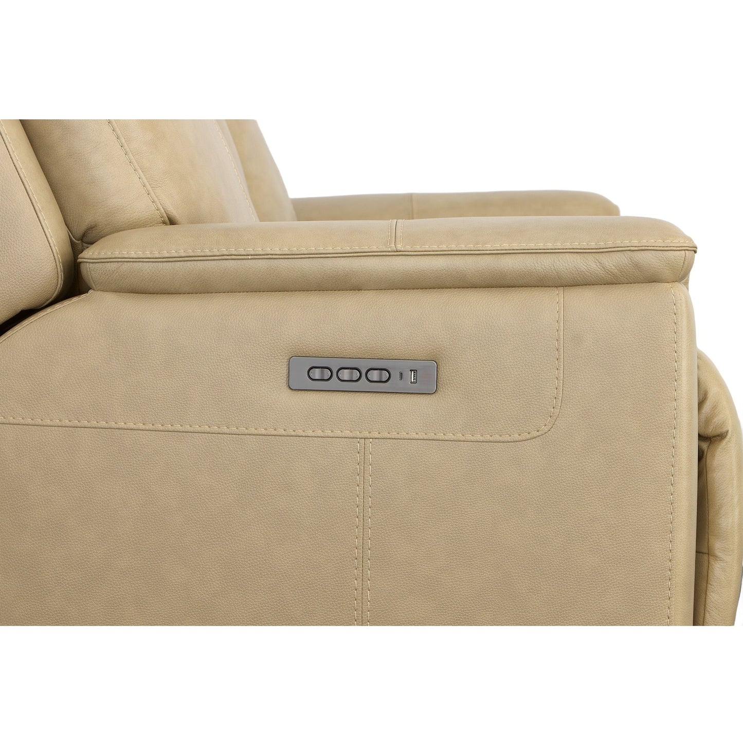 Odell - Power Reclining Loveseat With Console, Power Headrests & Lumbar - Stone
