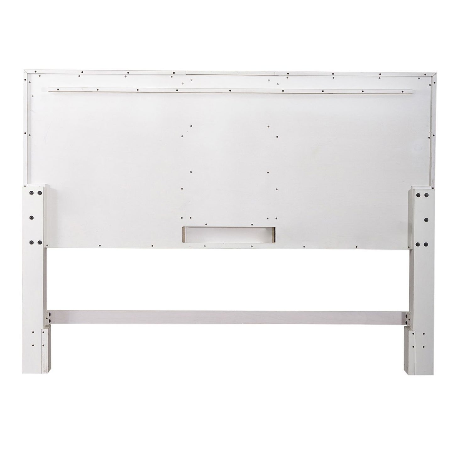 Mirage - King Travertine Panel Headboard - Wirebrushed White