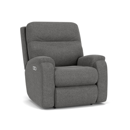 Penn - Fabric Power Rocking Recliner With Power Headrest & Lumbar