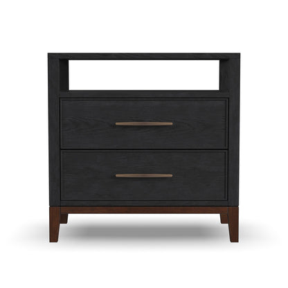 Waterfall - Nightstand - Black