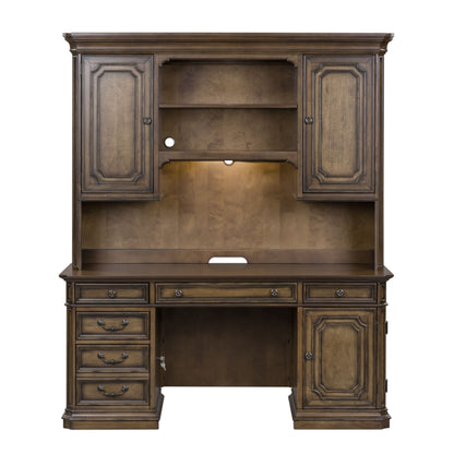 Amelia - 5 Piece Home Office Jr Executive Set - Dark Brown