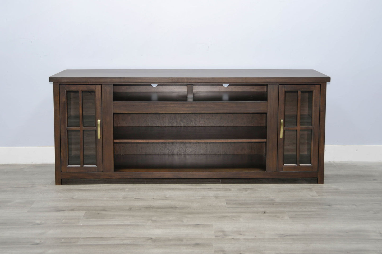 76" Media Console With Electric Fireplace