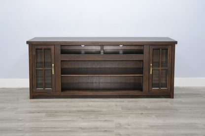 76" Media Console With Electric Fireplace