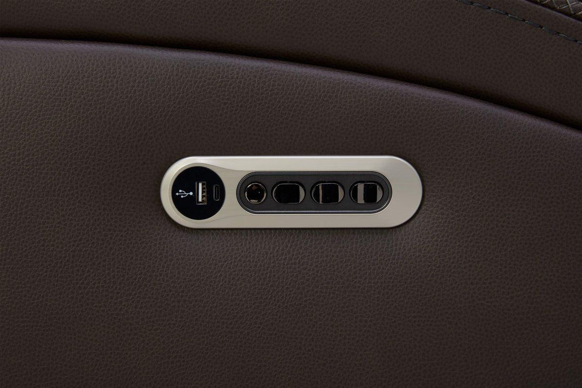 Maveric - Power Zero Gravity Console Loveseat P3 - Bette Coffee