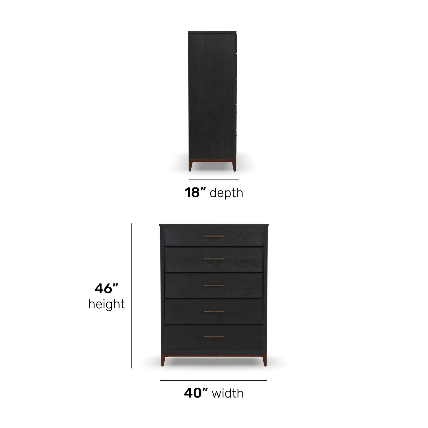 Waterfall - Drawer Chest - Black