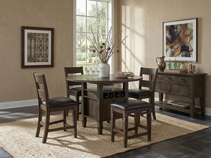 Homestead - Round Counter Height Dining Table - Tobacco Leaf