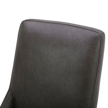 Crossings - Eden Rectangular Dining Table With 4 Upholstered Chairs - Toasted Tumbleweed & Black