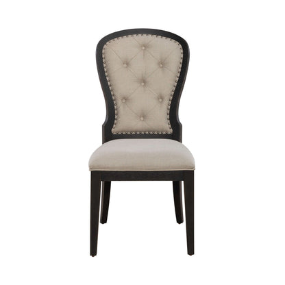 Americana Farmhouse - Upholstered Tufted Back Side Chair