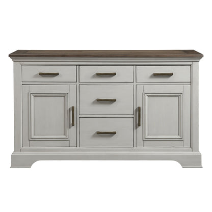 Drake - Sideboard - Rustic White / French Oak