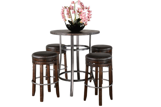 Metal Frame Round Pub Set