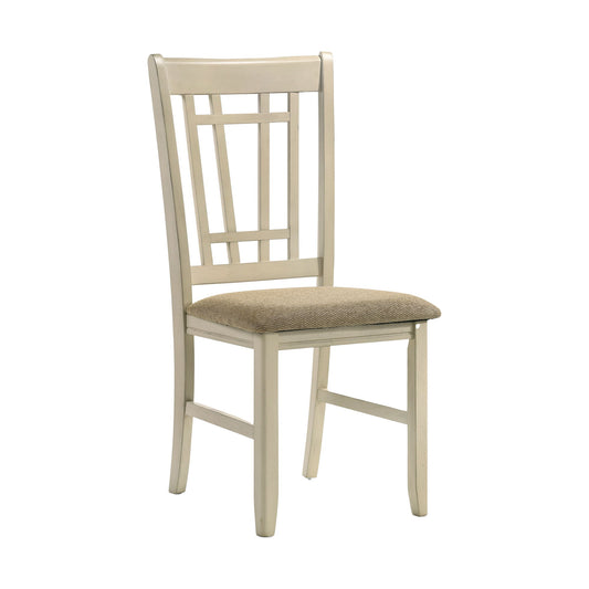 Mission Casuals - Lattice Chair - Rustic White / French Oak