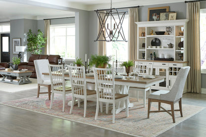 Americana Modern Dining - Trestle Dining Table With Extensions - Cotton