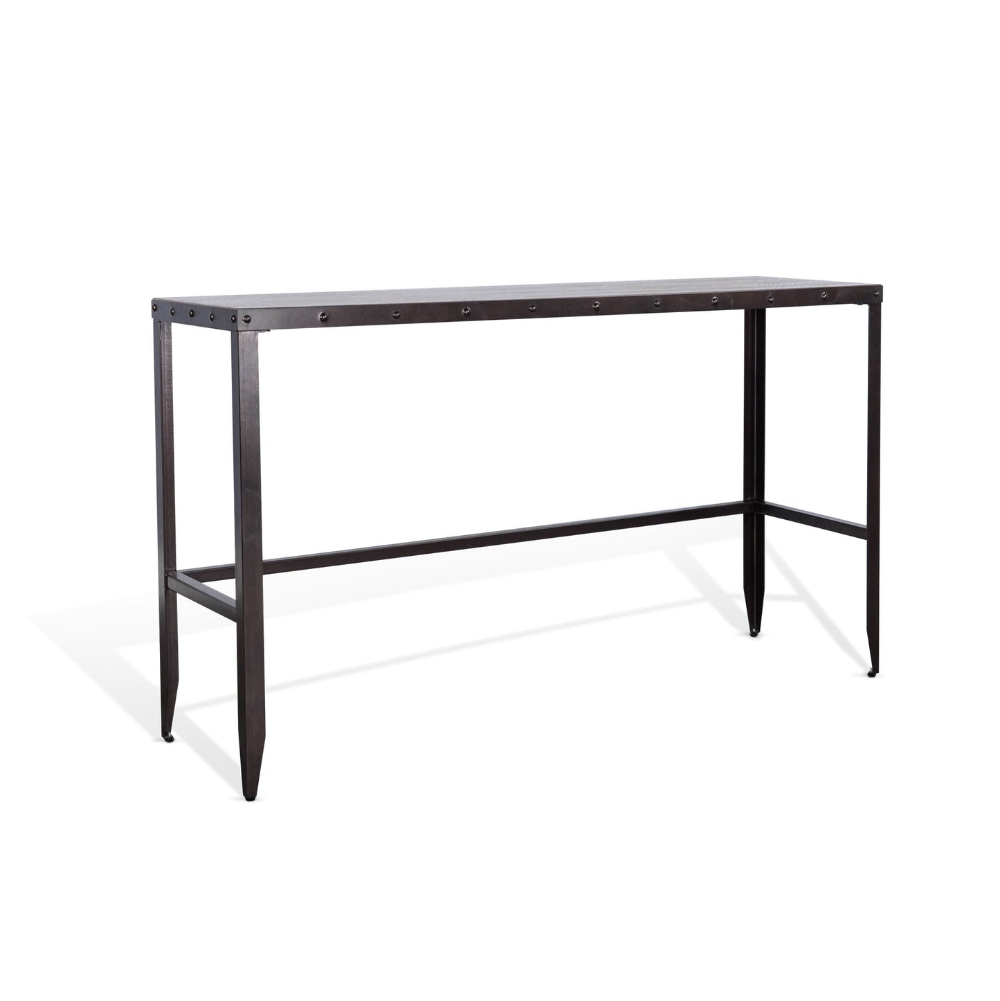 San Diego - Wood And Metal Sofa Bar Table - Antique Brown
