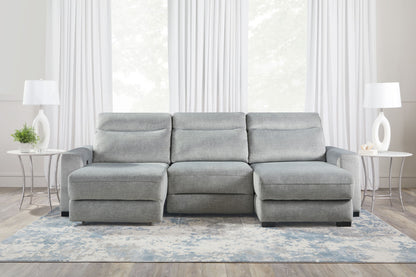 Elliot - 3 Piece Modular Lift Top Storage Sectional - Sterling