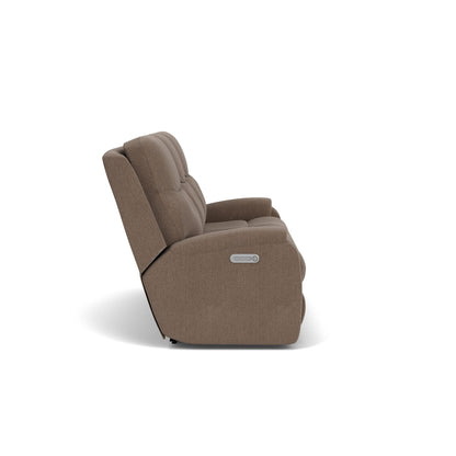 Penn - Transitional Fabric Power Reclining Sofa With Power Headrests & Lumbar