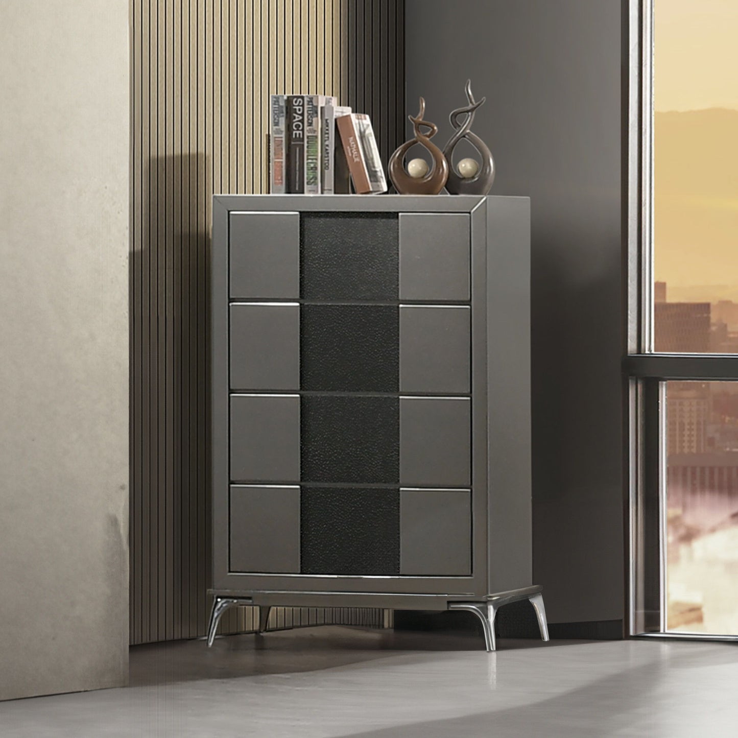 Nocturne - 4 Drawer Chest - Slate