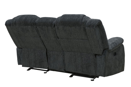 Bolton - Glider Reclining Console Loveseat - Misty Storm