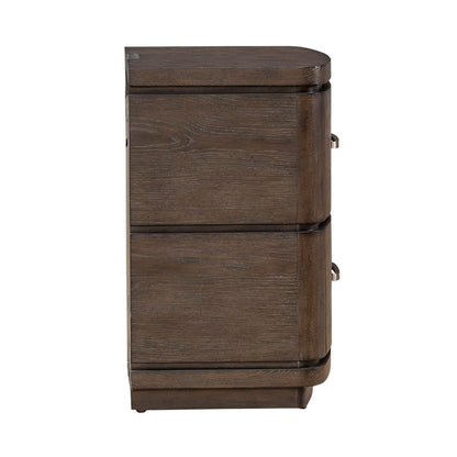 Cascade Falls - Nightstand With Charging Station - Satin Espresso