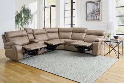 Theon - Modular Manual Reclining Sectional And Entertainment Console