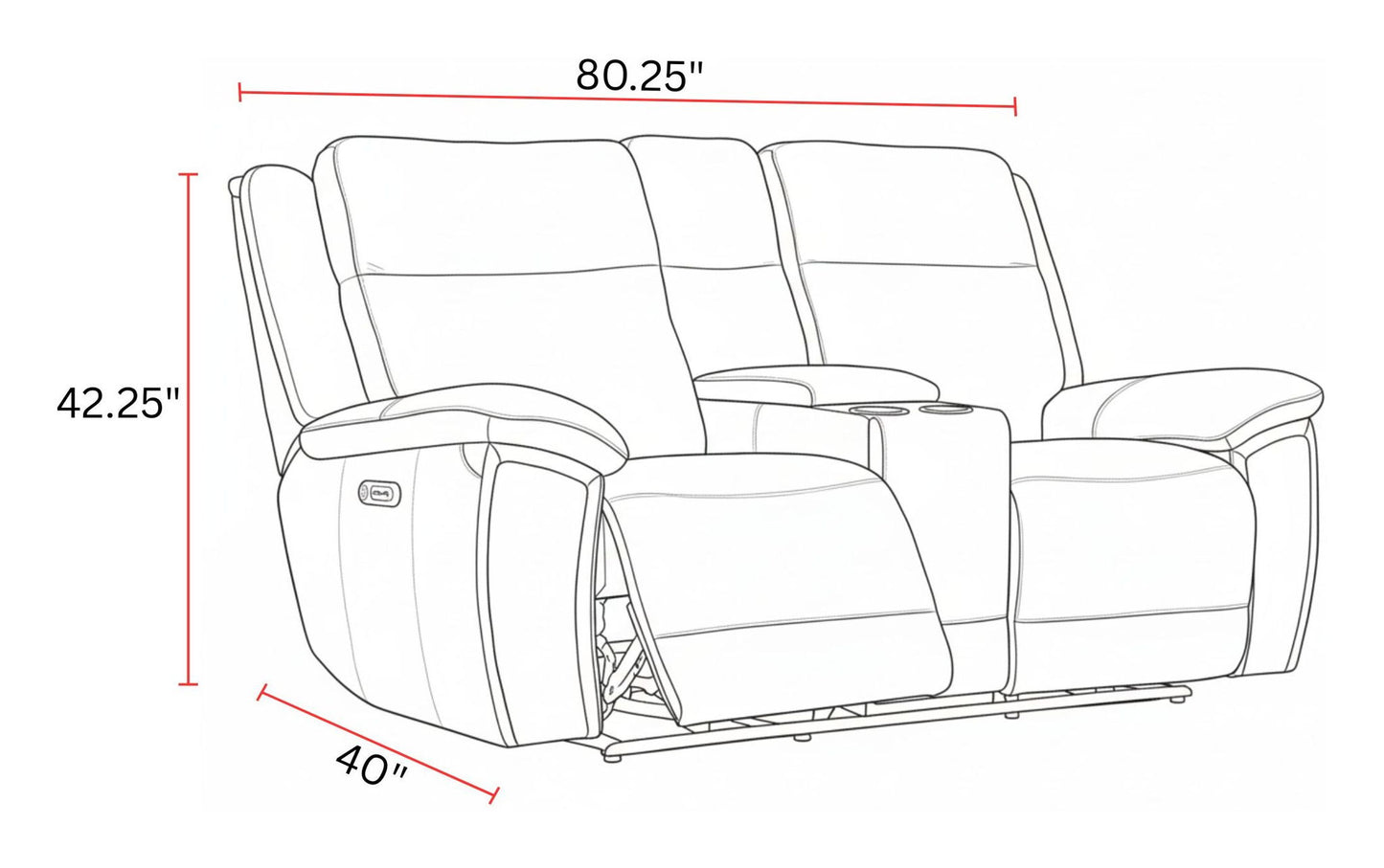 Jameson - Power Reclining Zero Gravity Console Loveseat - Hickory