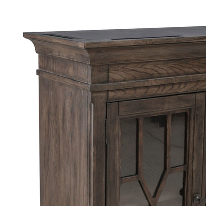 Paradise Valley - Executive Credenza Hutch - Saddle Brown