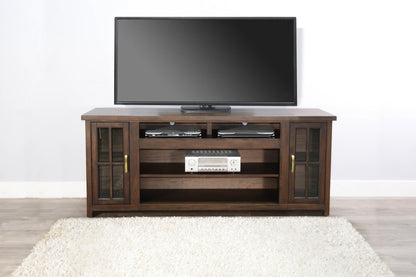 76" Media Console With Electric Fireplace