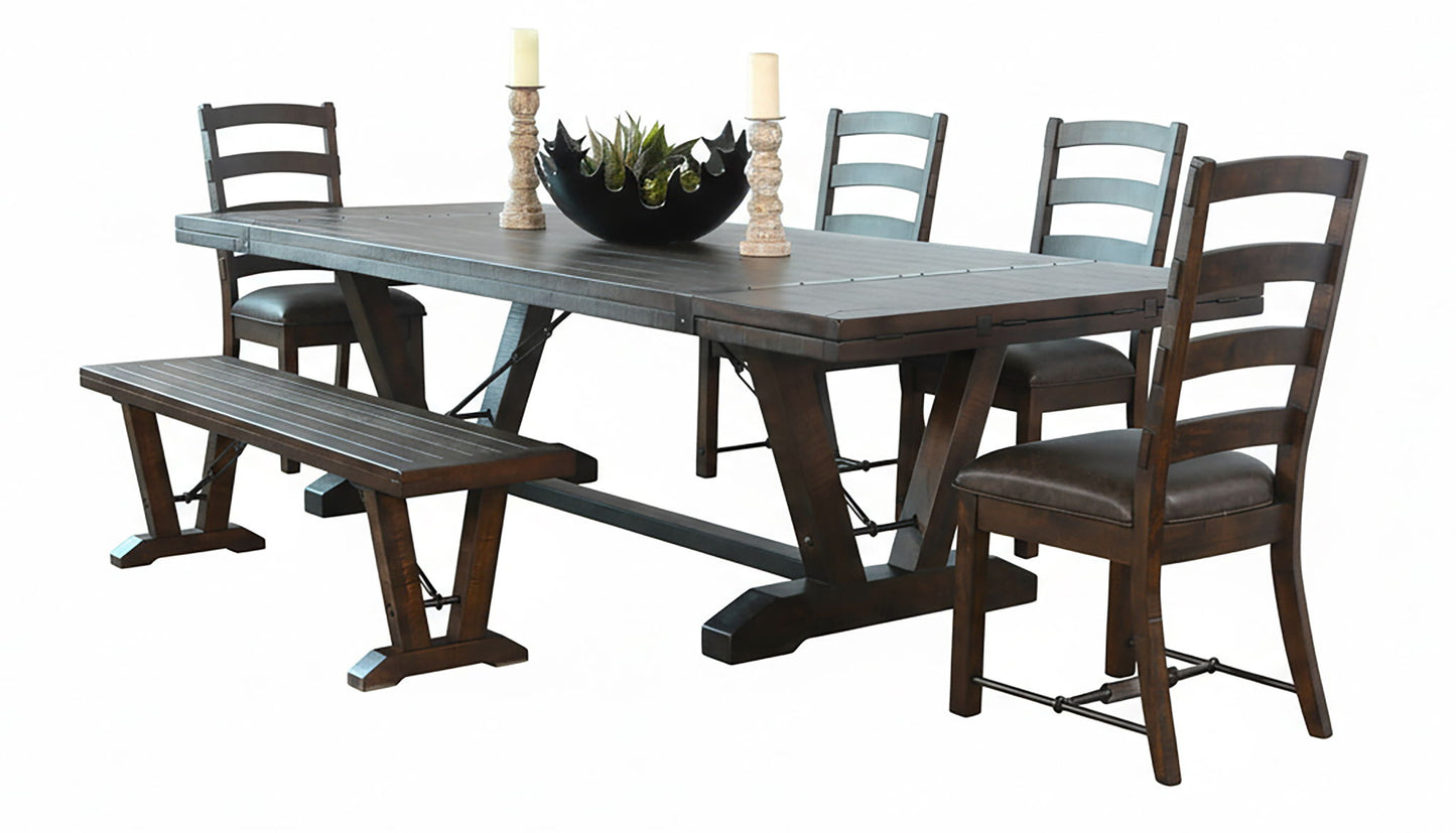 Homestead - Yellowstone Dining Table With Extensions With Folding Leaves - Tobacco Leaf