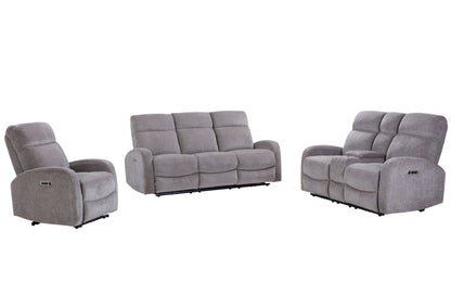 Tuscany - Power Reclining Console Loveseat - Whiskers Nature