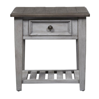 Heartland - 3 Piece Table Set - Antique White / Tobacco Tops