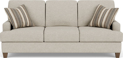Moxy - Fabric Sofa, T-Shaped Seat Cushion, Straight Track Arms