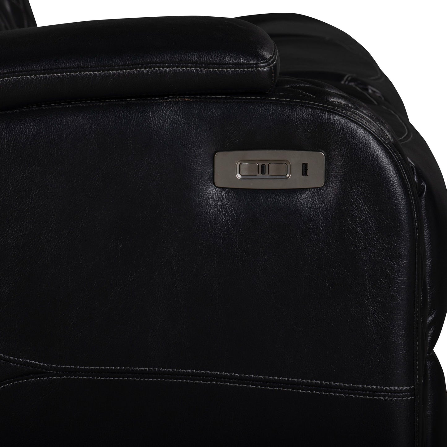 Orion II - Laf Sofa With Power Headrest & Footrest - Black